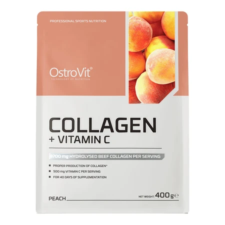 OstroVit Collageen + Vitamine C, perziksmaak, 400 g