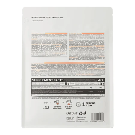 OstroVit Collageen + Vitamine C, perziksmaak, 400 g