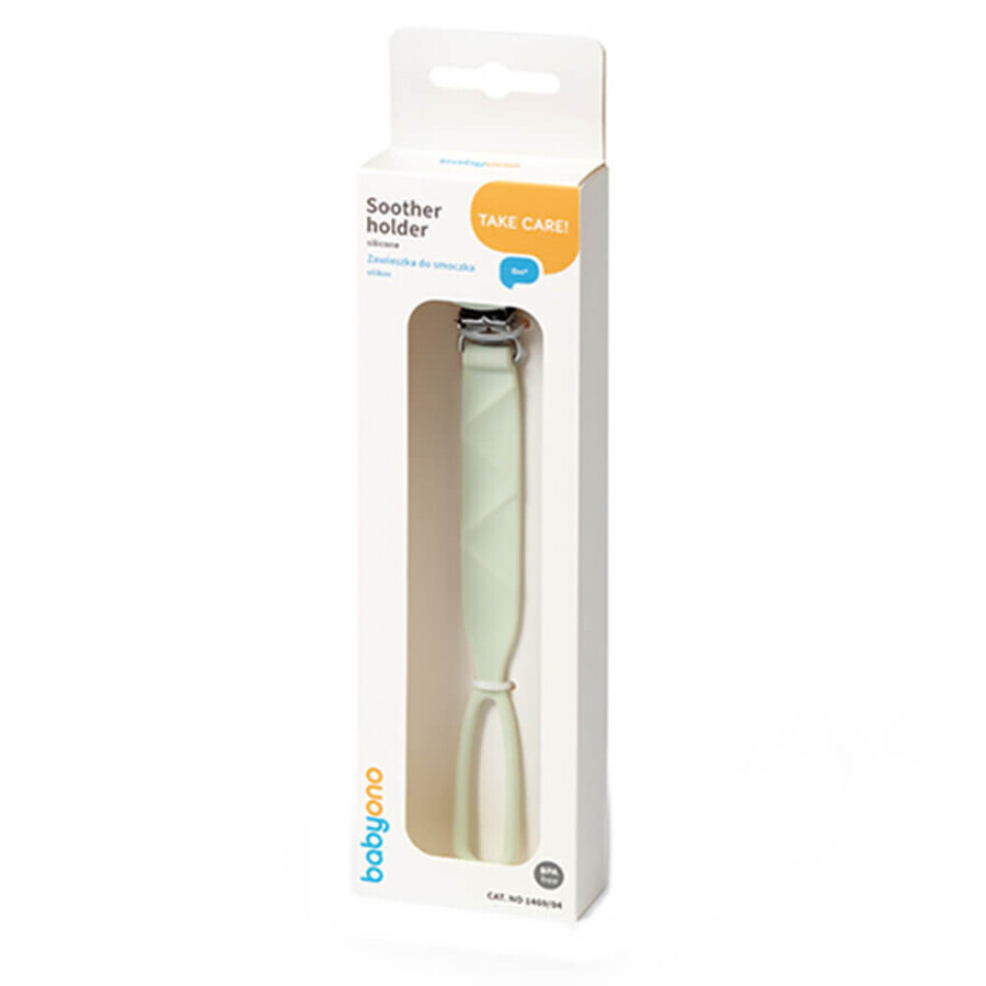 BabyOno, label voor fopspeen van silicone, groen