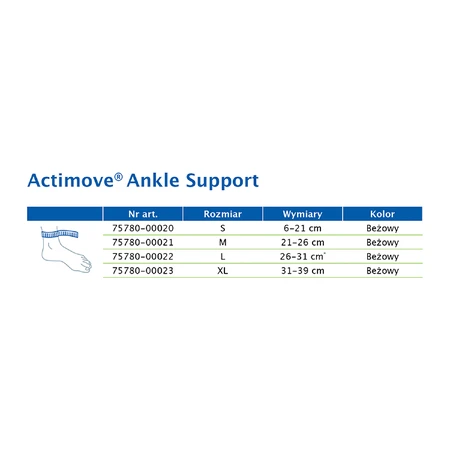 Actimove Arthritis Care, tobillera para personas con artritis, beige, talla M