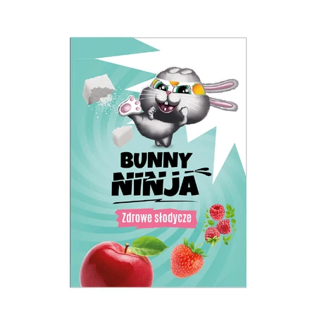 Bunny Ninja Fruit Rolls set, snack de fruits, 4 x 15 g + livre de coloriage gratuit