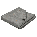 BabyMatex, manta de bambú con bolas decorativas Accent, 80 cm x 100 cm, gris oscuro