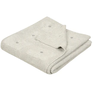 BabyMatex, Bambusdecke mit dekorativen Kugeln Akzent, 80 cm x 100 cm, hellgrau