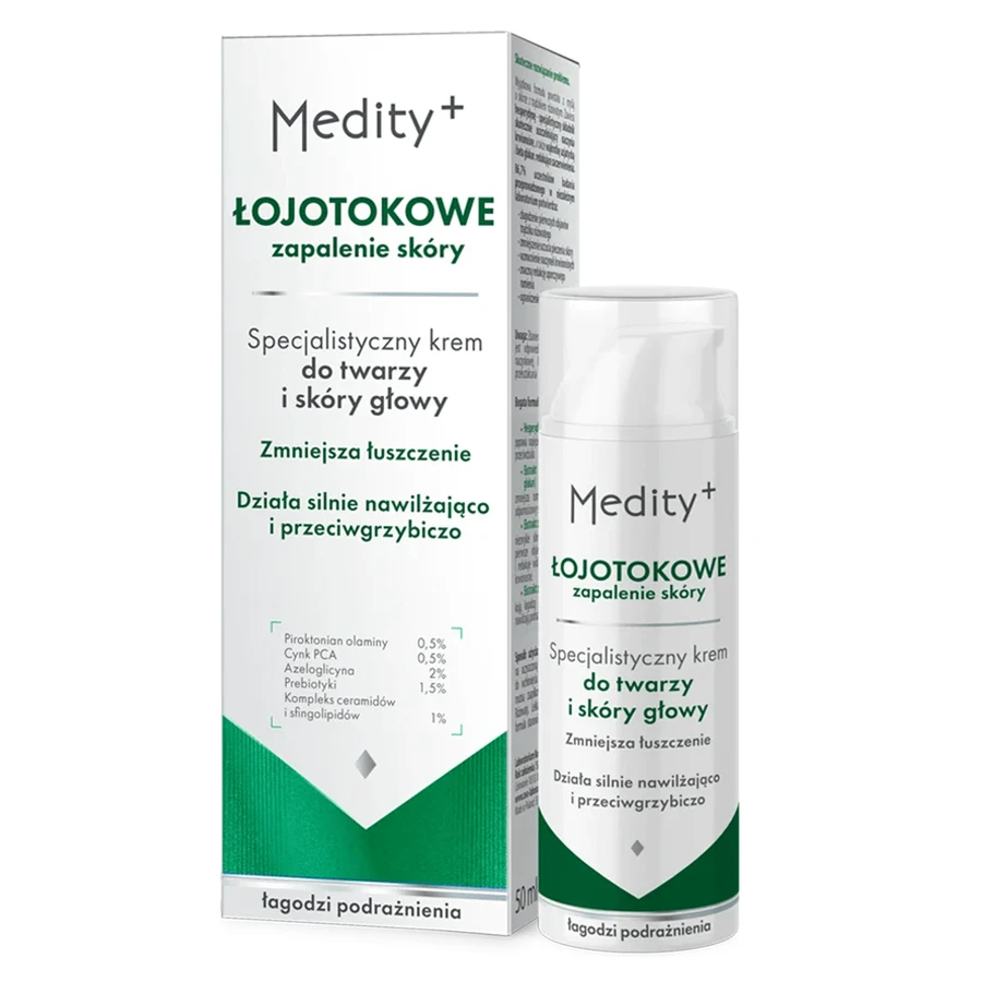 Ava Medity+ Seborroeïsche Dermatitis, gespecialiseerde crème voor gezicht en hoofdhuid, 50 ml