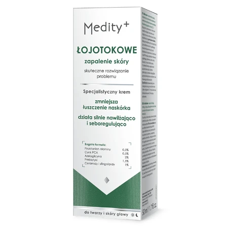 Ava Medity+ Seborroeïsche Dermatitis, gespecialiseerde crème voor gezicht en hoofdhuid, 50 ml