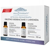 Optima Natura Oils Therapy Apothecary Aromatherapy Kit, tea tree, 10 ml + lavender, 10 ml
