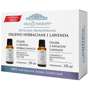 Optima Natura Oils Therapy Apothecary Aromatherapy Kit, Teebaum, 10 ml + Lavendel, 10 ml