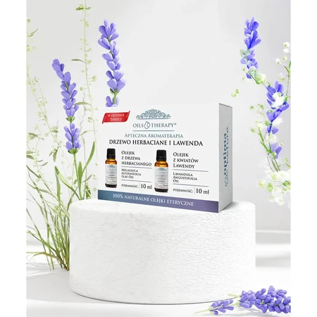 Optima Natura Oils Therapy Apothecary Aromatherapy Kit, Teebaum, 10 ml + Lavendel, 10 ml