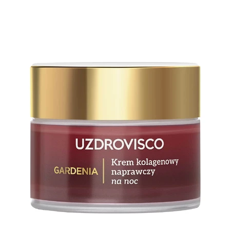 Uzdrovisco Gardenia, crema de noche reparadora con colágeno, 50 ml