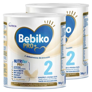 Bebiko Pro+ 2 Set Nutriflor Pro+, leche de continuación, más de 6 meses, 2 x 700 g