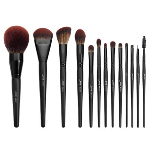 Jessup Makeup Lover Makeup Brush Collection Phantom Black Makeup Brush Set, 13 pieces.