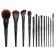Jessup Makeup Lover Makeup Brush Collection Phantom Black Makeup Brush Set, 13 pieces.