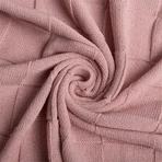 BabyMatex, Manta cuadrada de algodón a cuadros, 80 cm x 100 cm, rosa perla