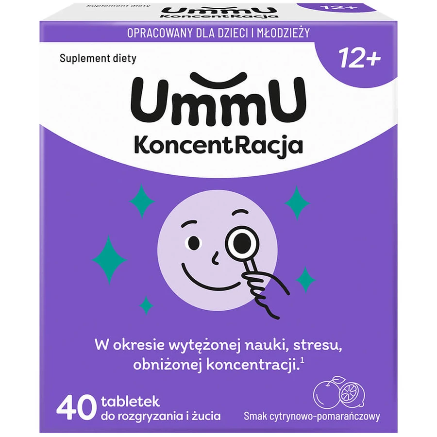 UmmU Concentration, pour les enfants à partir de 12 ans, 40 comprimés