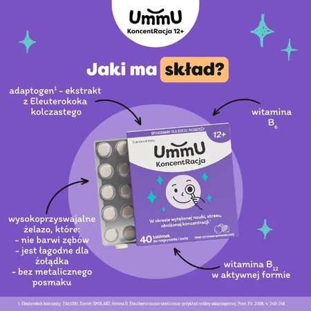 UmmU Concentration, pour les enfants à partir de 12 ans, 40 comprimés