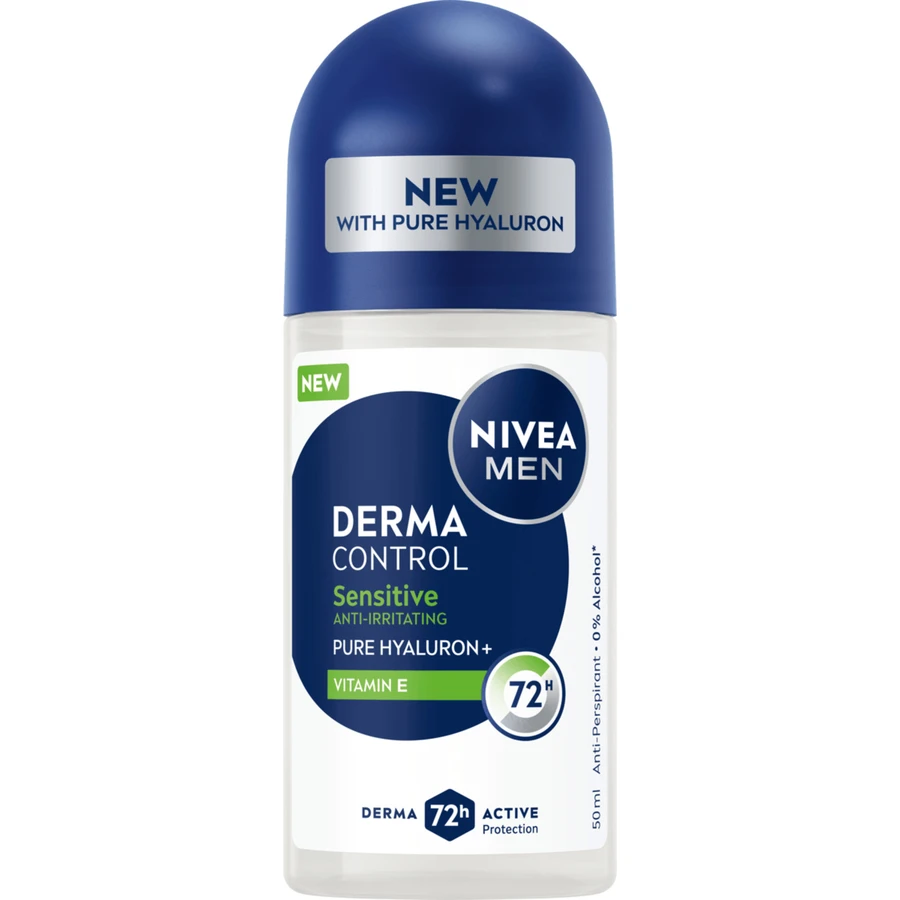 Nivea Men Derma Control Sensitive, antitranspirant, roll-on, 50 ml
