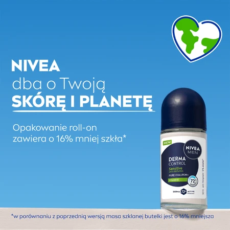 Nivea Men Derma Control Sensitive, antitranspirant, roll-on, 50 ml