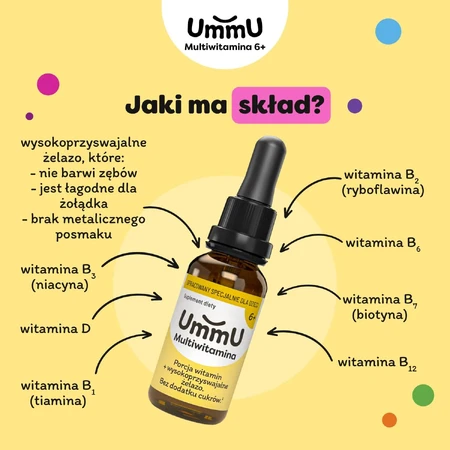 UmmU Multivitamin, for children 6 years and older, drops, orange flavor, 30 ml