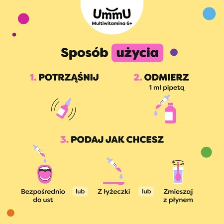 UmmU Multivitamin, for children 6 years and older, drops, orange flavor, 30 ml