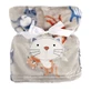 BabyMatex, manta de microfibra con bordado Ricco, 75 cm x 100 cm, beige con gatos