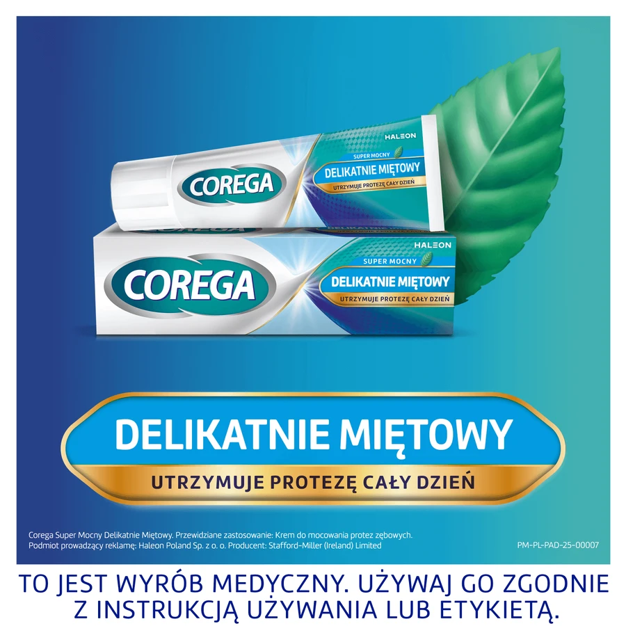 Corega Super Strong, denture fixing cream, mildly minty, 2 x 40 g