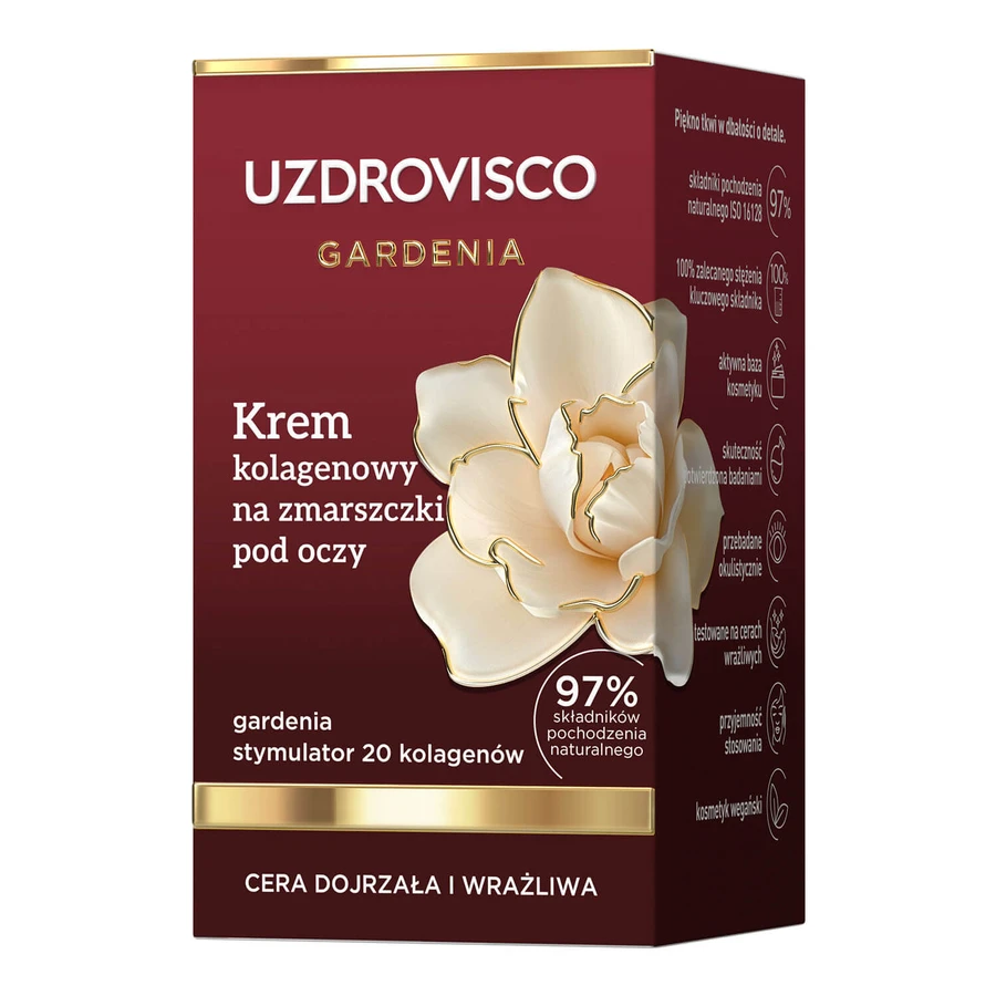 Uzdrovisco Gardenia, Kollagen Augenfaltencreme, 15 ml