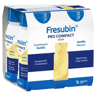 Fresubin Pro Compact Drink, Nährstoffpräparat, Vanillegeschmack, 4 x 125 ml