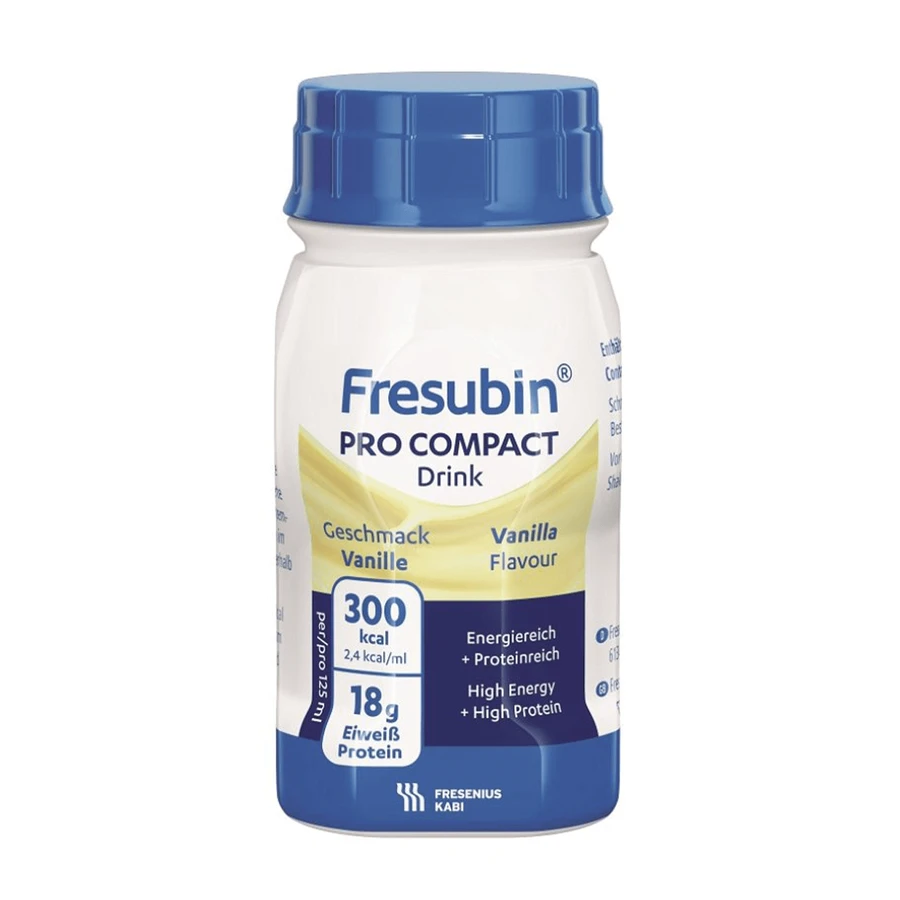 Fresubin Pro Compact Drink, Nährstoffpräparat, Vanillegeschmack, 4 x 125 ml