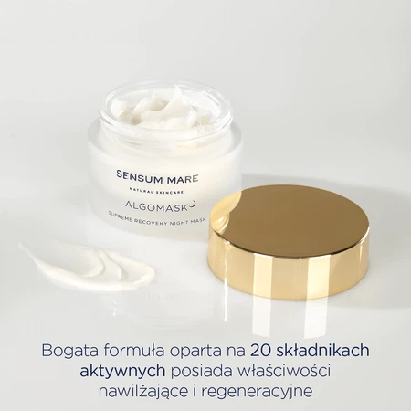 Sensum Mare Algomask, mascarilla de noche hidratante y regeneradora en crema con acción antiedad, 50 ml
