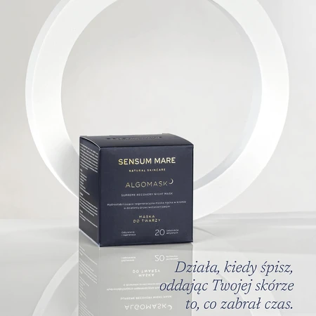 Sensum Mare Algomask, mascarilla de noche hidratante y regeneradora en crema con acción antiedad, 50 ml
