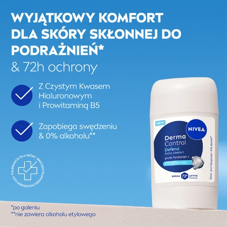 Nivea Derma Control Defend, antiperspirant, stick, 50 ml