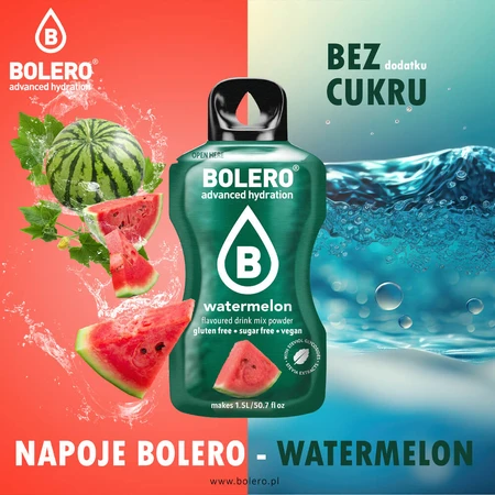 Bolero Sandía, bebida en polvo, 9 g