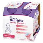 Set Nutridrink Protein Omega 3, preparado nutricional, crujiente sabor fresa-frambuesa, 8 x 125 ml + recetario gratuito