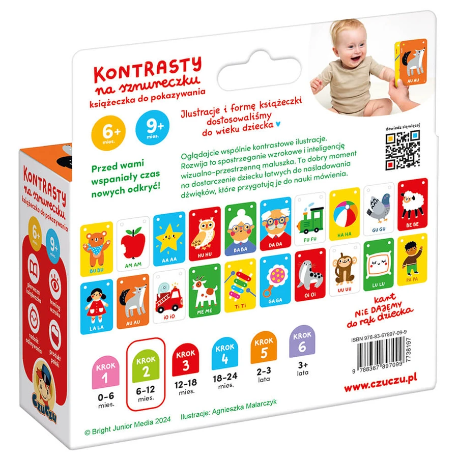 Set Bebilon Advance Pronutra 2, leche de continuación, más de 6 meses, 3 x 1000 g + CzuCzu Contrastes en un cordón, libro del bebé, 6-9 meses gratis