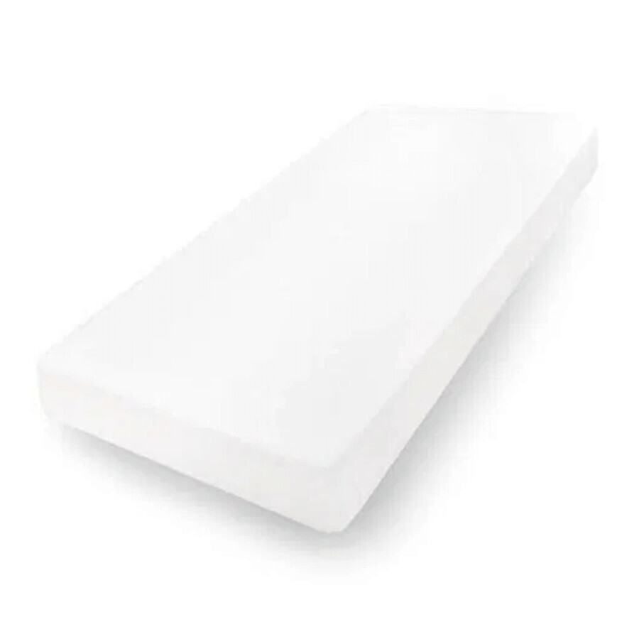 BabyMatex, lenzuolo in jersey con elastico, 80 cm x 160 cm, bianco
