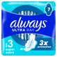 Always Ultra Day, maandverband met vleugels, Super Extra, 7 stuks