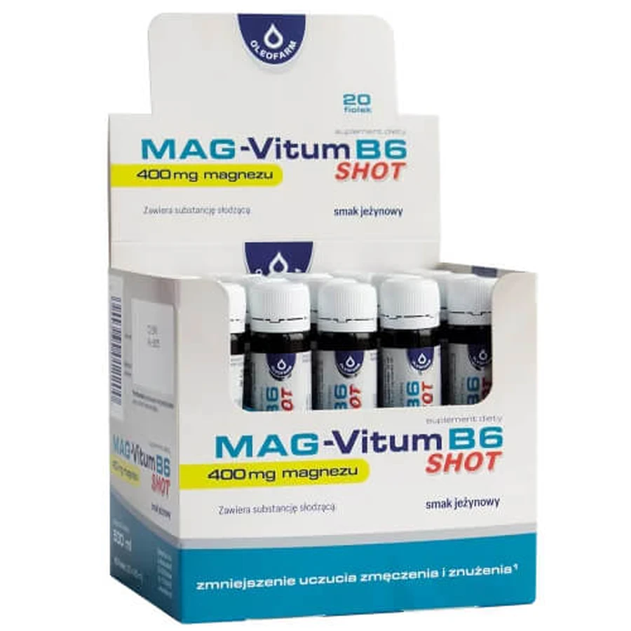 Mag-Vitum B6, shot, blackberry flavor, 25 ml x 20 vials