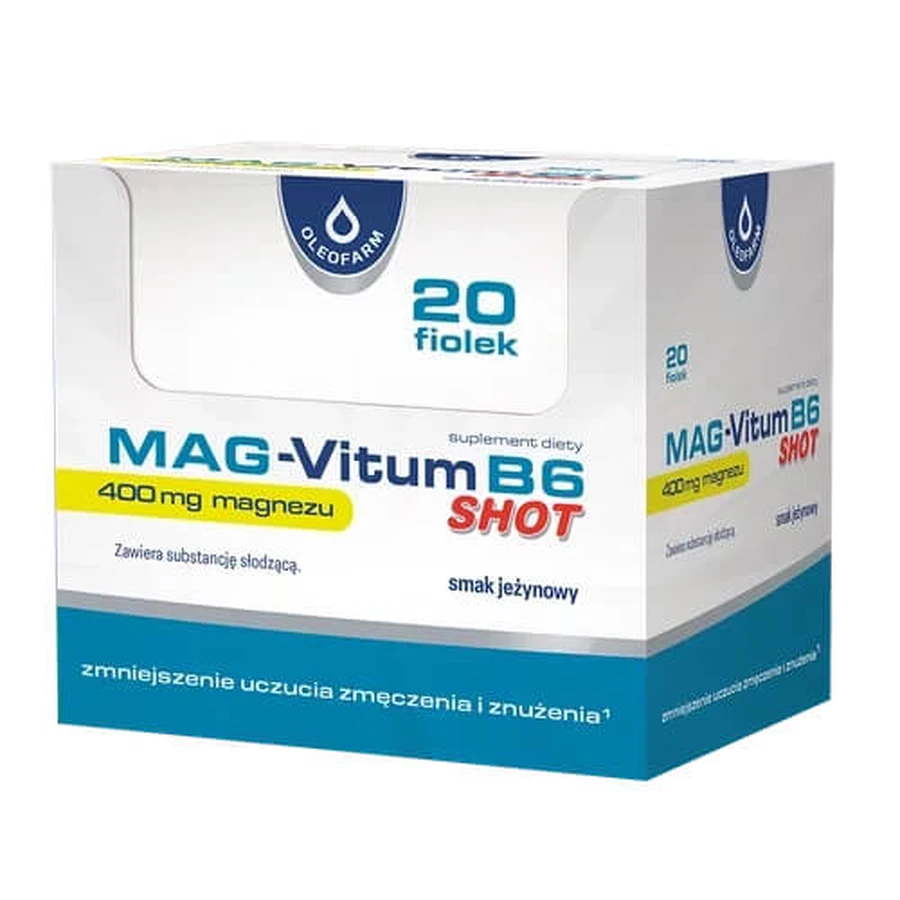 Mag-Vitum B6, shot, blackberry flavor, 25 ml x 20 vials