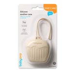 BabyOno, porte-sucette en silicone, beige