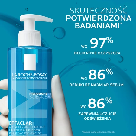 La Roche-Posay Effaclar set, cleansing gel for oily and sensitive skin, 400 ml + DUO+M, moisturizing cream for acne-prone skin, 40 ml