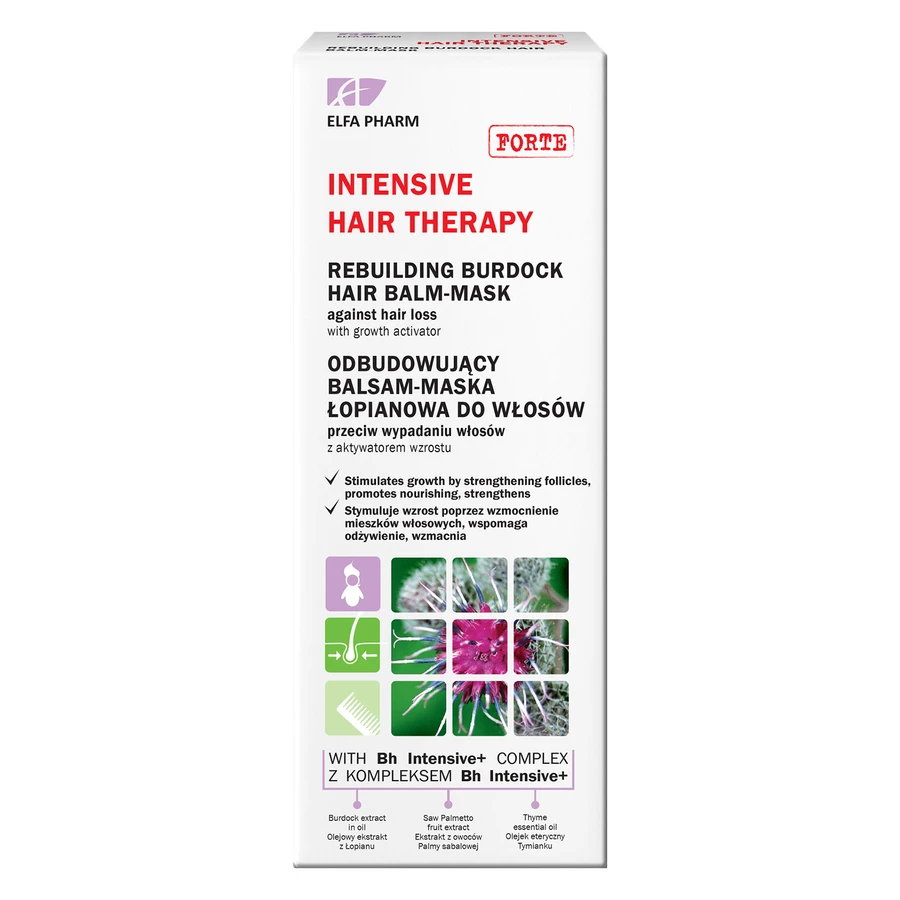 Elfa Pharm Intensive Hair Therapy, burdock balm-mask against hair loss, 200 ml