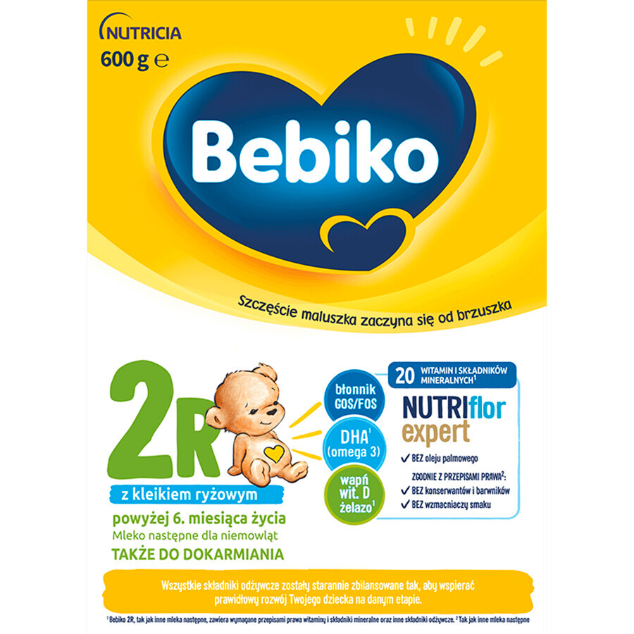 Set Bebiko 2R Nutriflor Expert, opvolgmelk met rijstpap, vanaf 6 maanden, 2 x 600 g