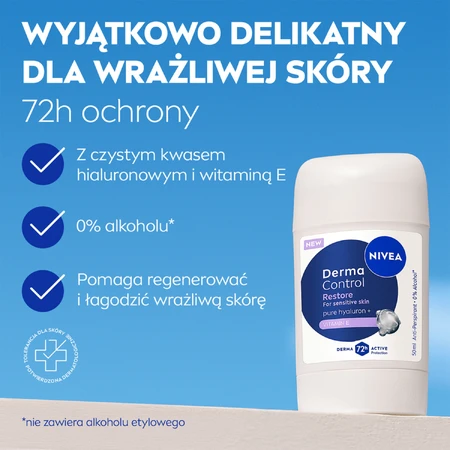 Nivea Derma Control Restore, antitranspirant, stick, 50 ml