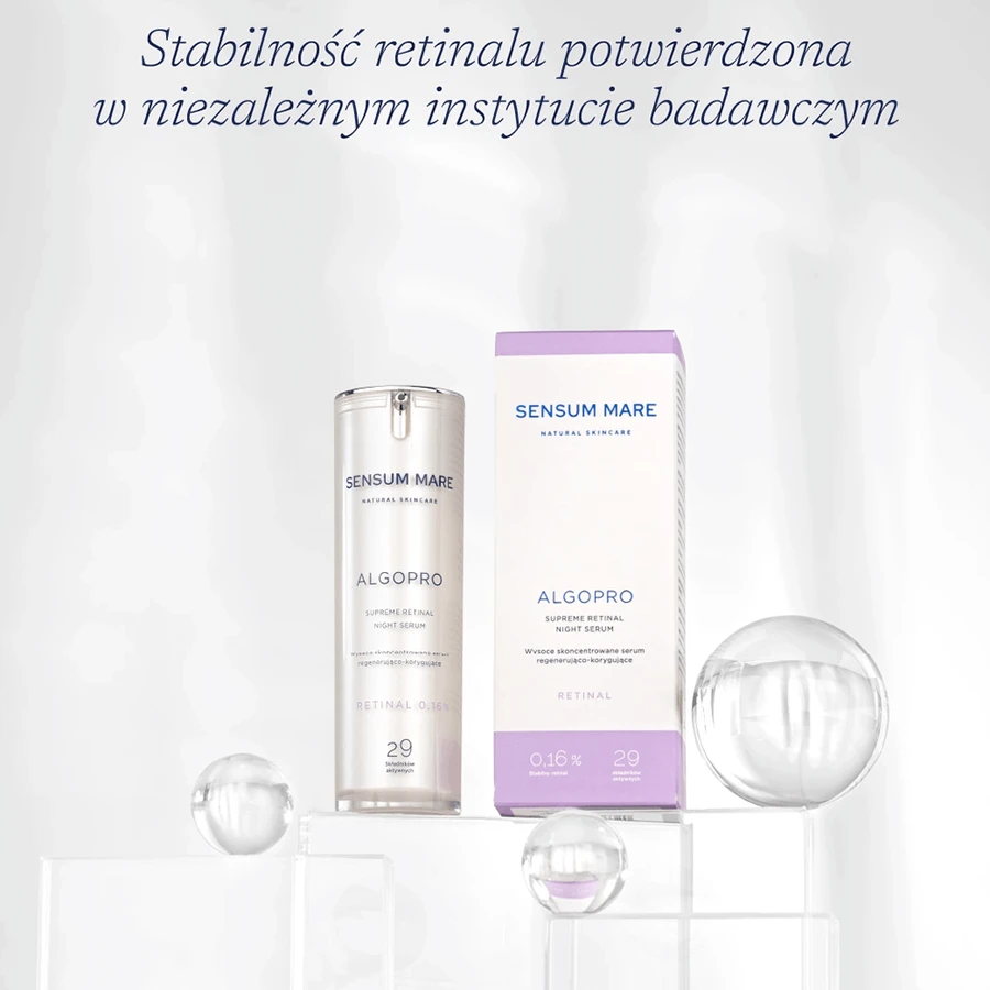 Sensum Mare Algopro, highly concentrated regenerating and corrective serum with retinal 0.16%, 30 ml