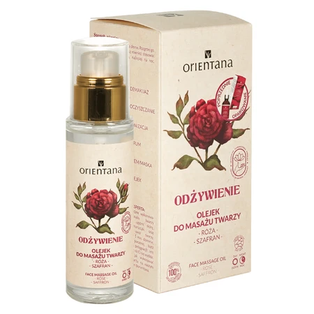 Orientana Nourishment, facial massage oil, rose and saffron, 30 ml
