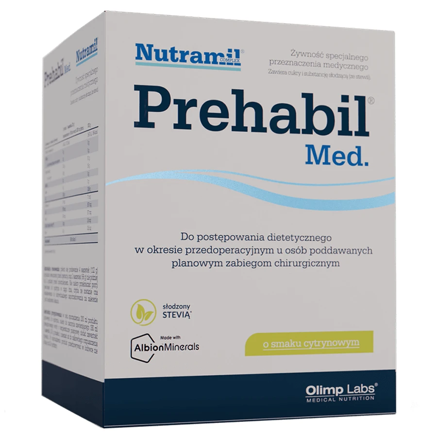 Olimp Nutramil PreHabil Med, voedingspreparaat, citroensmaak, 6 sachets