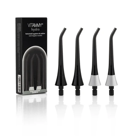 Vitammy Hydra, puntas de irrigador, negras, 4 piezas