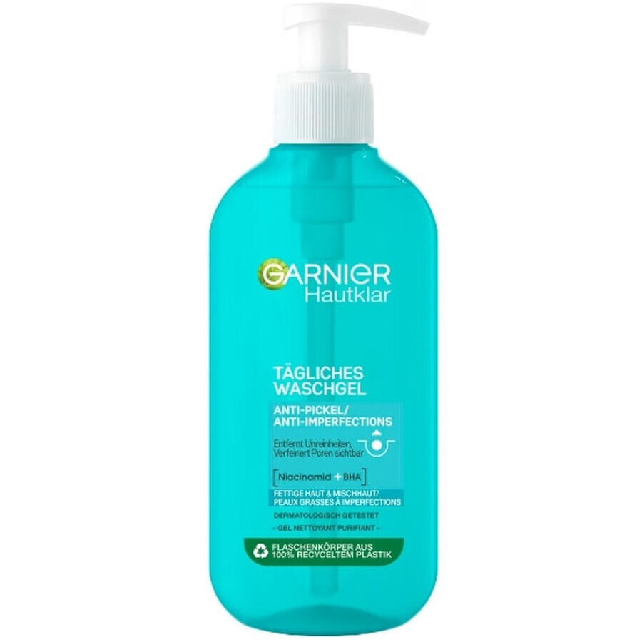 Cumpără Garnier Skin-clear Daily, Gel antipoluare, îndepărtează punctele negre cu zinc și acid salicilic, curățare facială, 200ml Garnier Skin-clear Daily, Gel antipoluare, îndepărtează punctele negre cu zinc și acid salicilic, curățare facială, 200ml