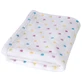 BabyMatex, Milly couverture en microfibre, 75 cm x 100 cm, blanc avec des points colorés