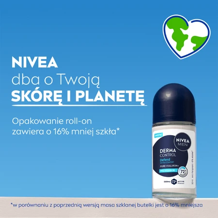 Nivea Men Derma Control Defend, antiperspirant, roll-on, 50 ml